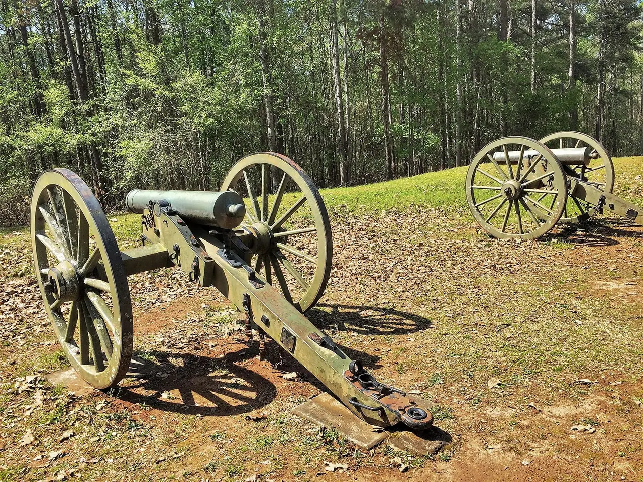 Historic cannons at Kennesaw Mountain National Battlefield Park